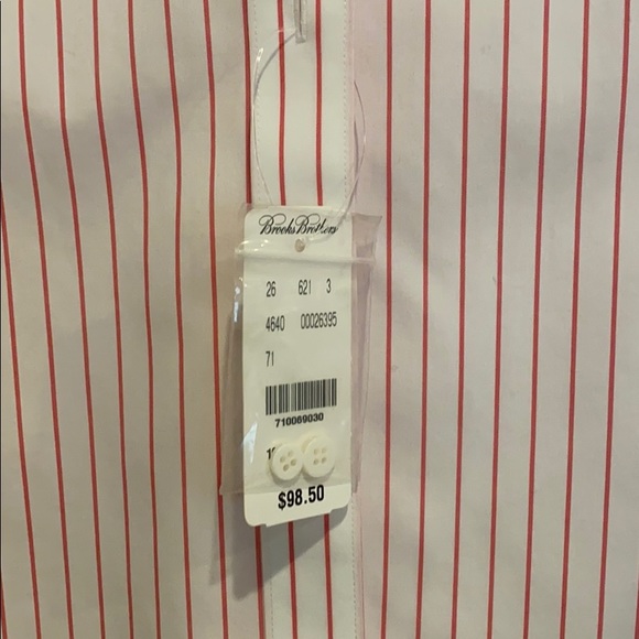 Brooks Brothers Pink & White Striped Button Down - Picture 2 of 4